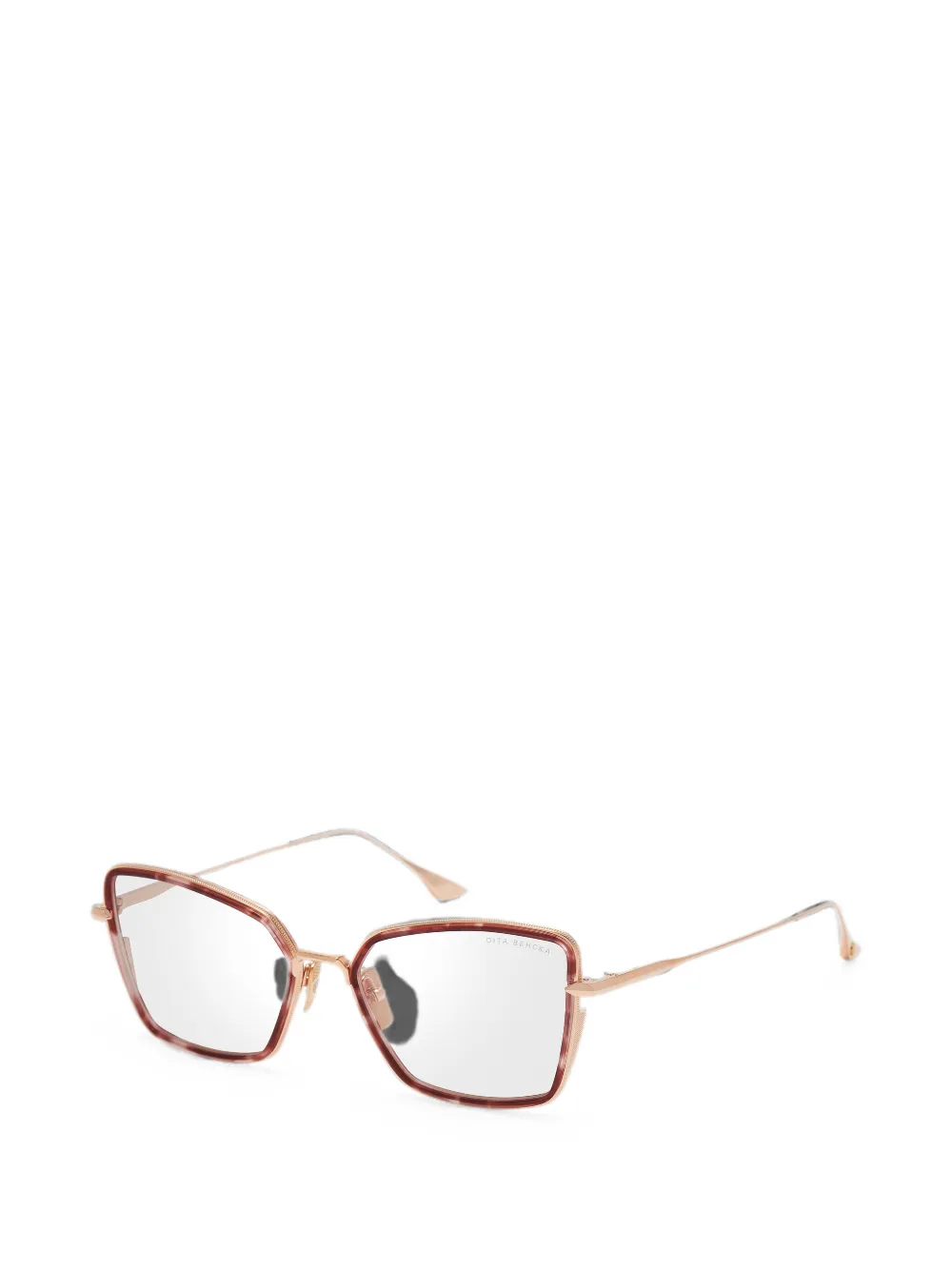Dita Eyewear Behcka Geometric-frame Glasses In 레드