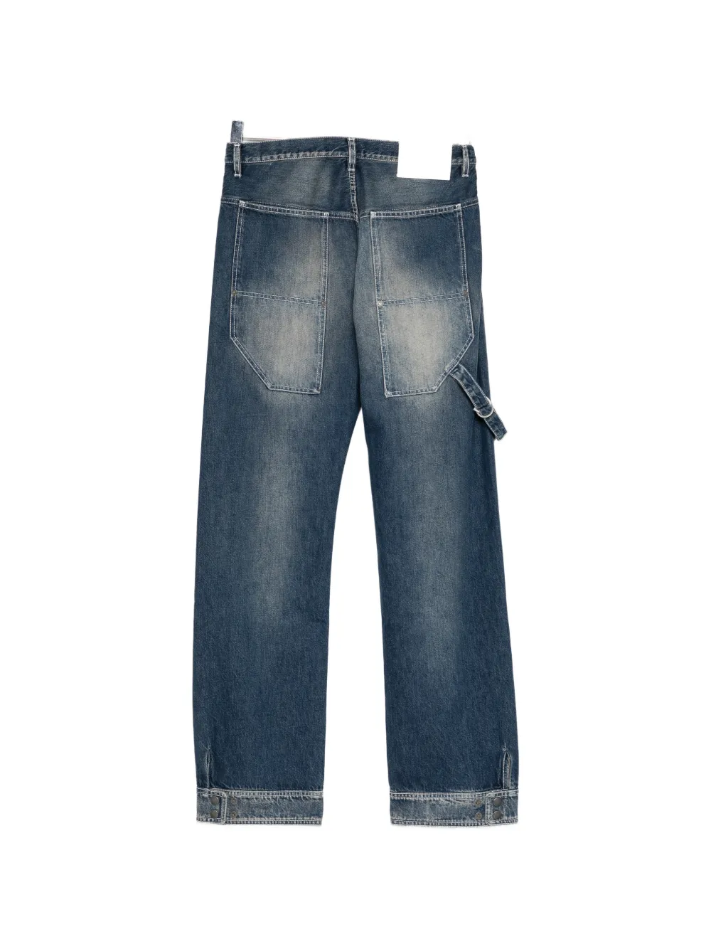 Off-White Cherry Diagonal twist stack jeans Blauw