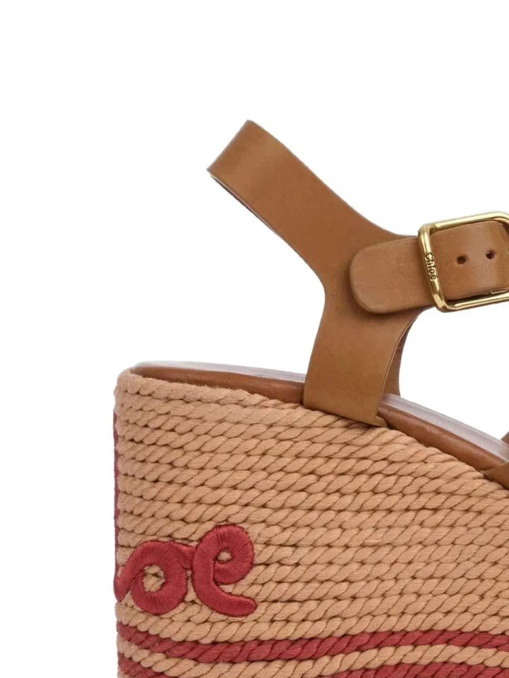 Chloé leather platform sandals Bruin