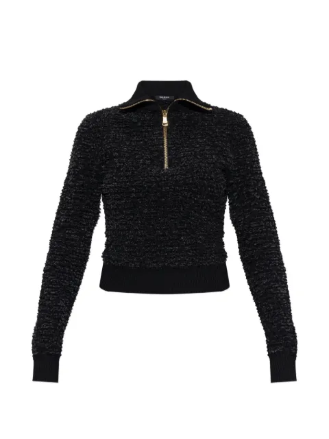 Balmain suéter tejido de bouclé