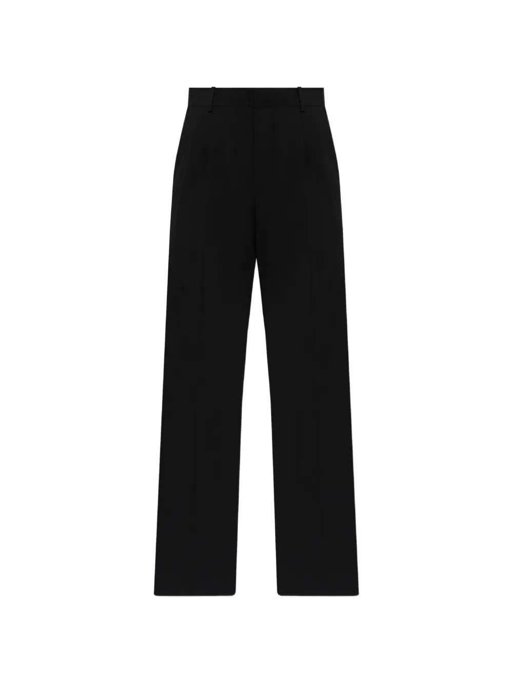Balmain Pantaloni a gamba ampia con pieghe - Nero