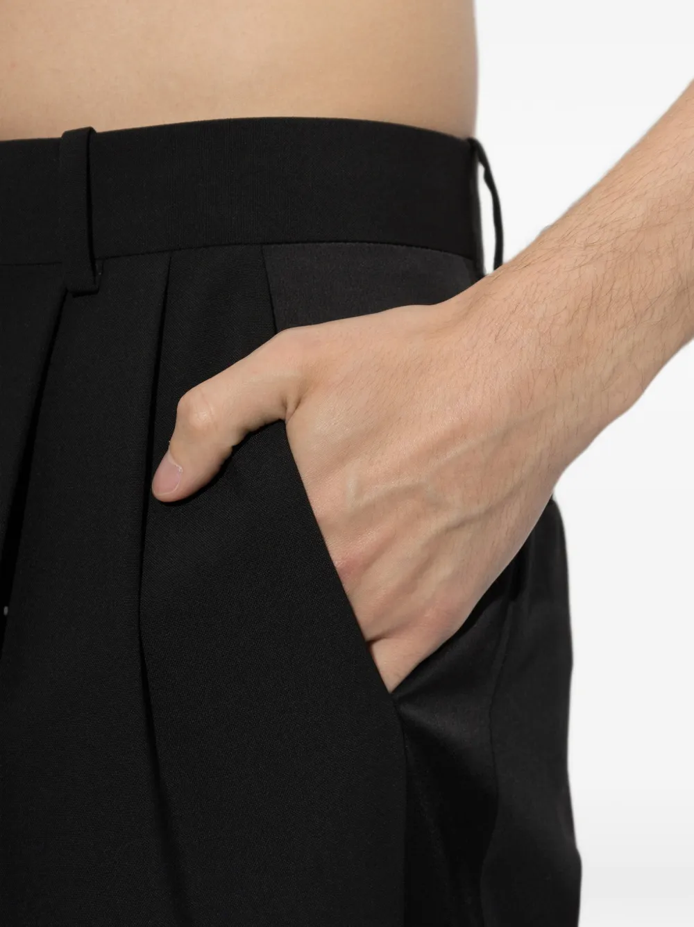 Balmain Plooibroek met wijde pijpen Zwart