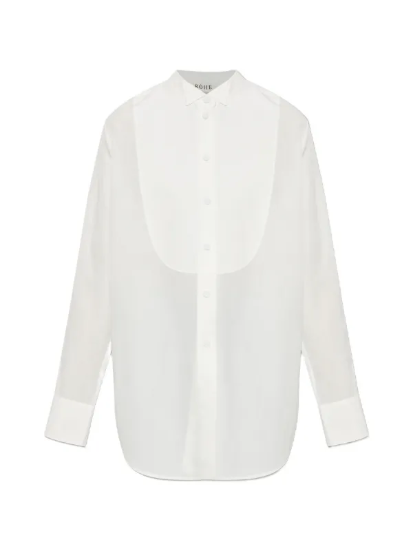 Róhe Loose-fit Bib-front Shirt in White