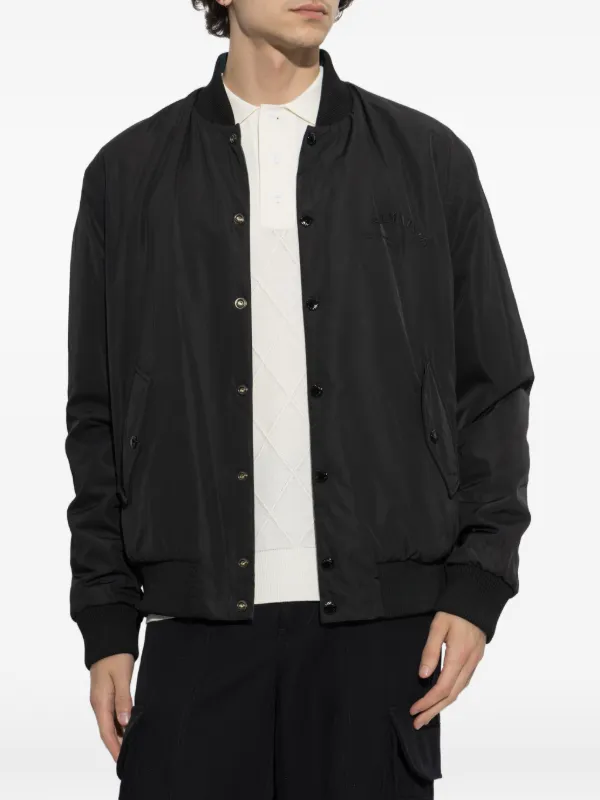 Balmain logo-embroidered Reversible Bomber Jacket | Green | FARFETCH