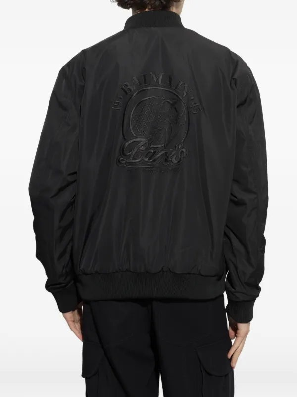 Balmain logo-embroidered Reversible Bomber Jacket | Green | FARFETCH