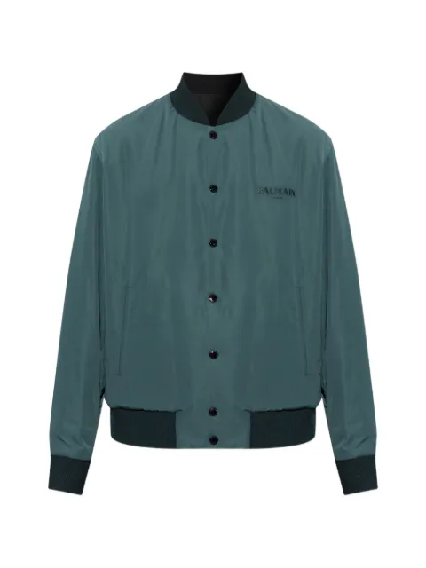 Balmain chaqueta bómber reversible con logo