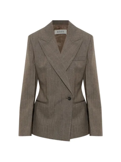 Róhe double-breasted slub-texture blazer