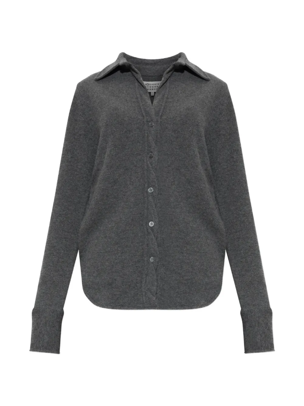 Maison Margiela button-up curved-hem shirt - Grigio
