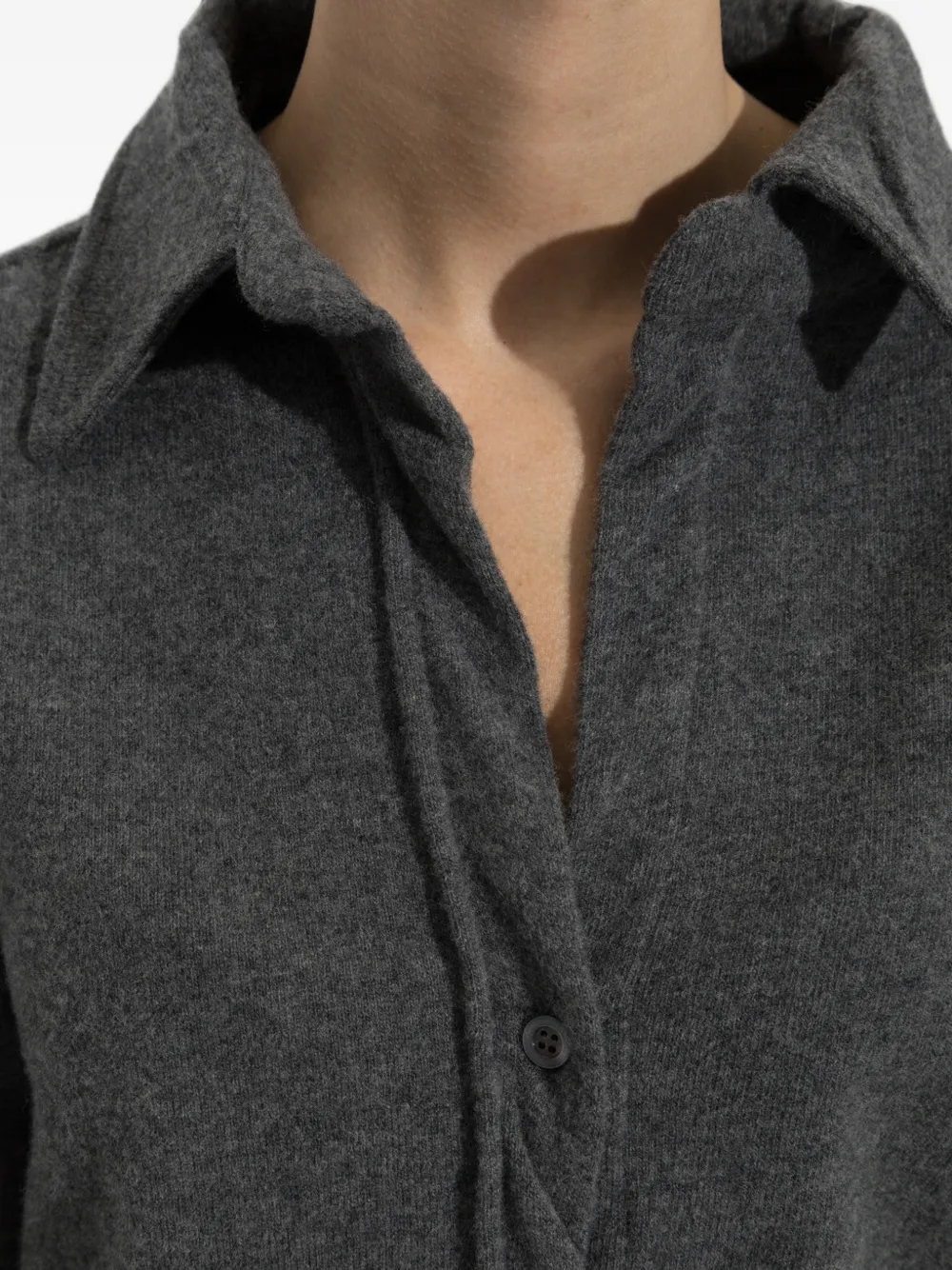 Maison Margiela Button-up blouse met gewelfde afwerking Grijs