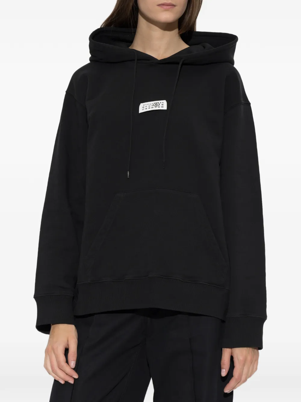 MM6 Maison Margiela Hoodie met logopatch Zwart