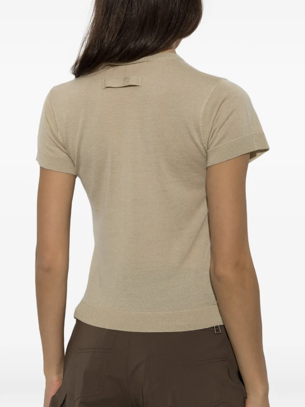 IRO Idille T-shirt met V-hals Beige