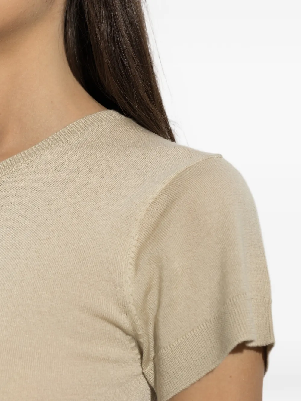 IRO Idille T-shirt met V-hals Beige