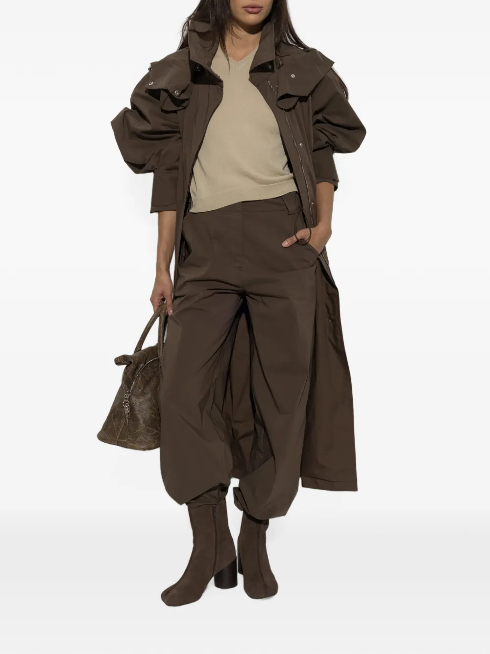 IRO Idille T-shirt met V-hals Beige