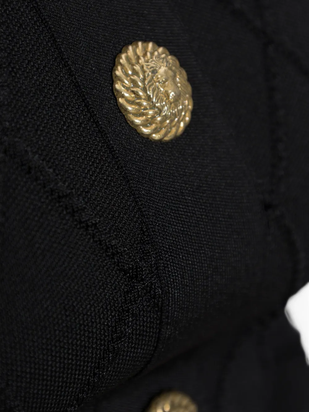 Balmain Gebreide mini-jurk verfraaid met knopen Zwart