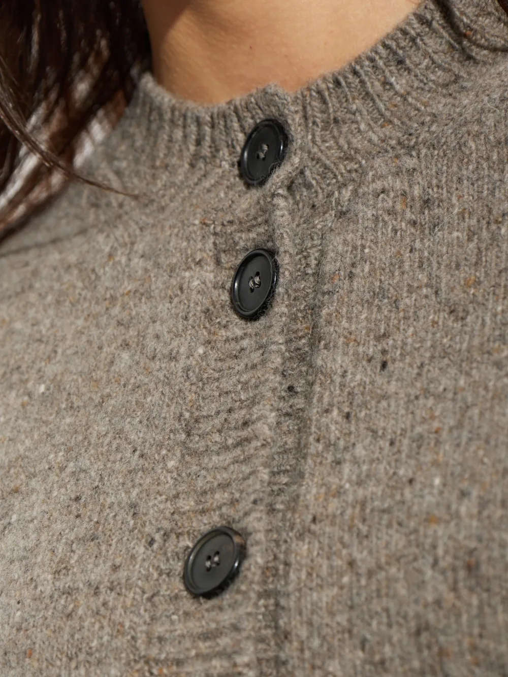 Róhe Button-up Cardigan in Brown, view 5