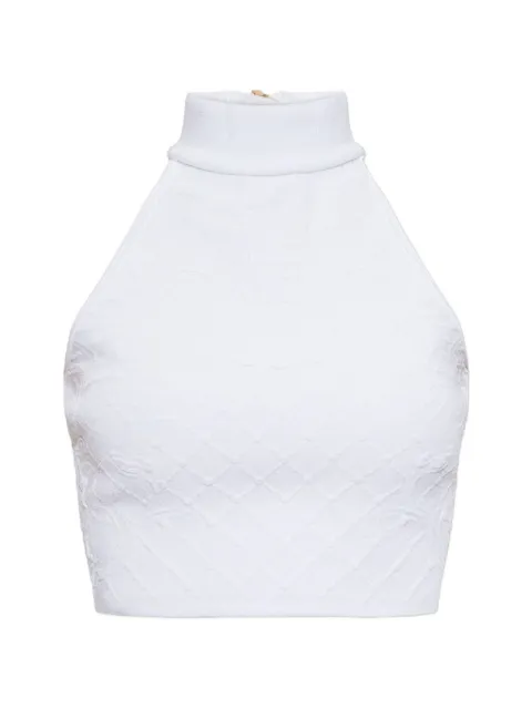Balmain jacquard-knit turtleneck top
