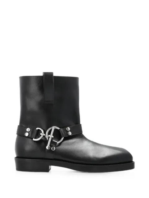 Balmain bottines harness à bout carré
