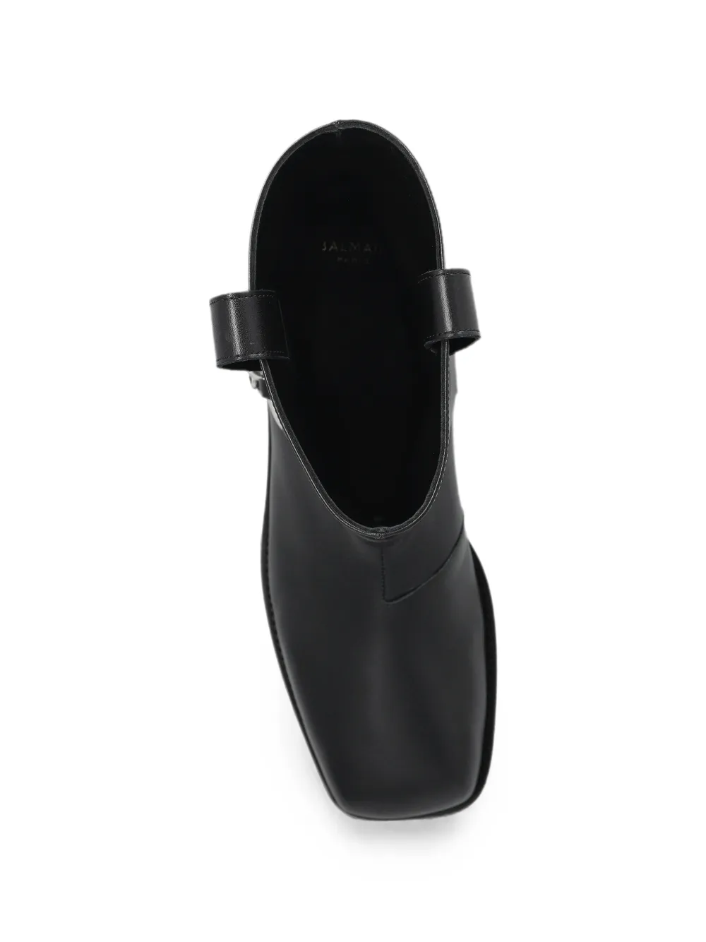 Balmain harness square-toe ankle boots Zwart