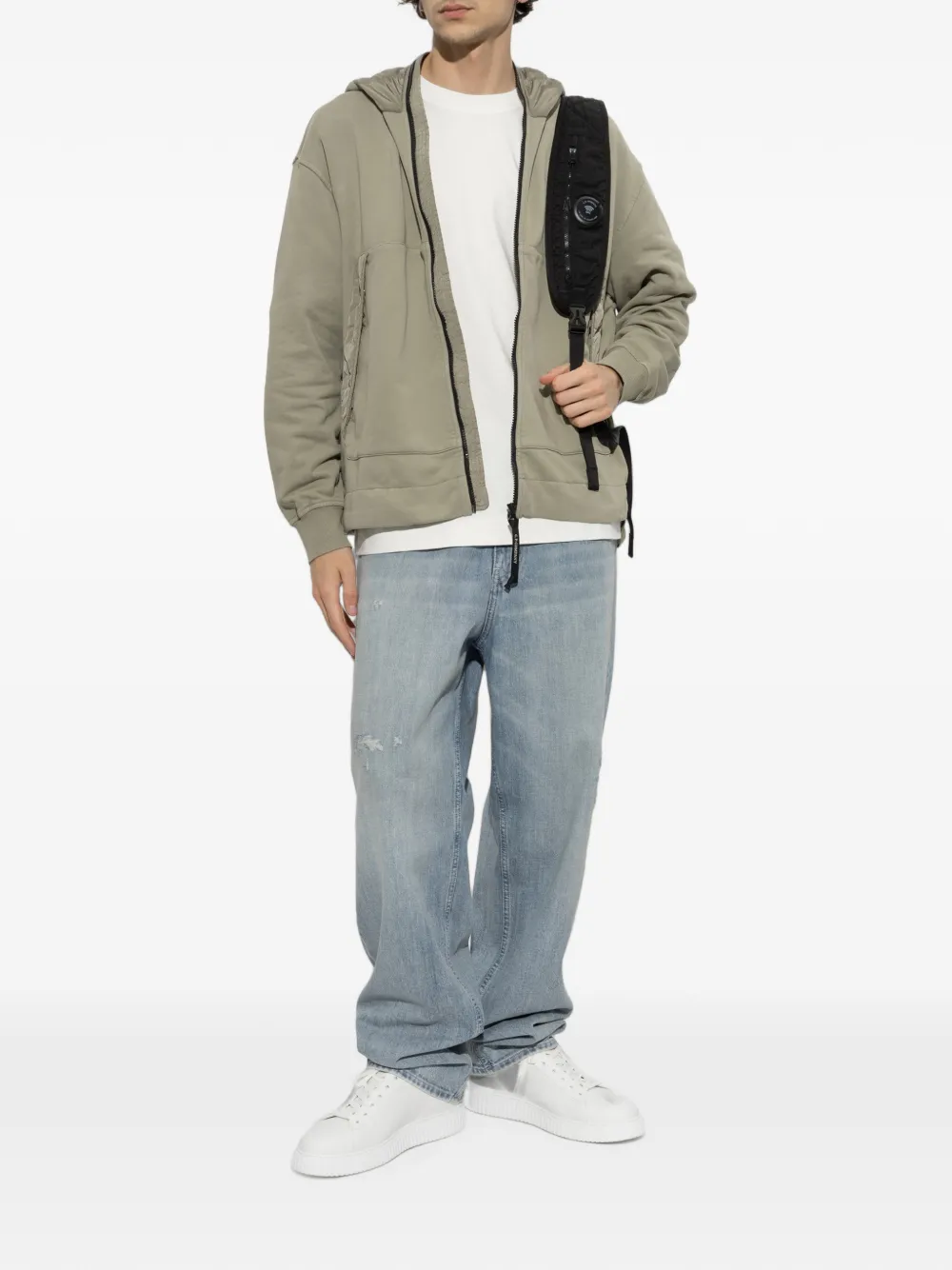 C.P. Company Hoodie met rits Beige