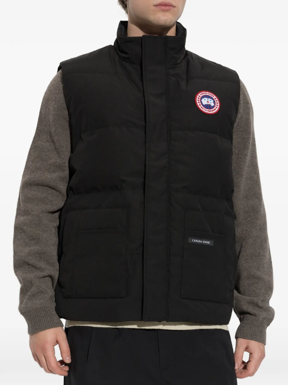 Canada Goose Bodywarmer met logopatch Zwart