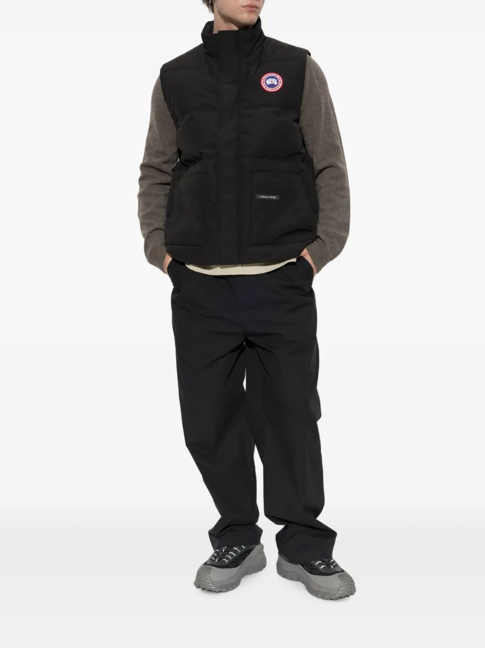 Canada Goose Bodywarmer met logopatch Zwart