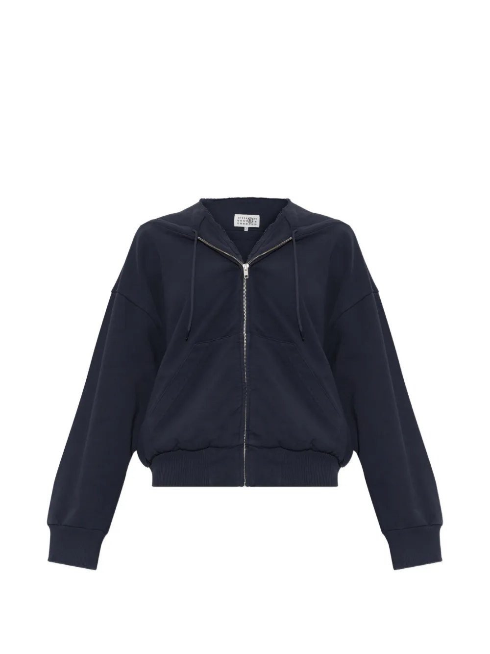 MM6 Maison Margiela drawstring zip-up hoodie - Blue