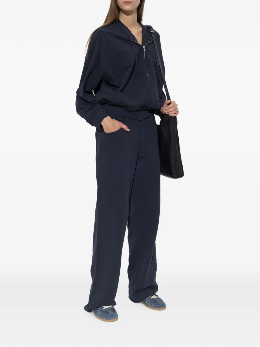 MM6 Maison Margiela Hoodie met rits en trekkoord Blauw
