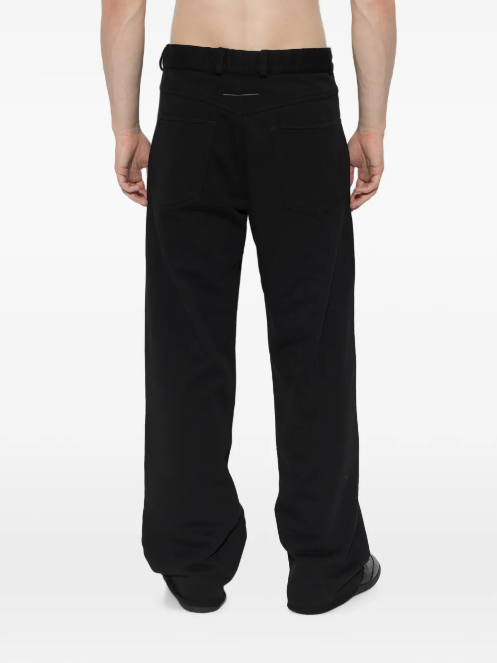 MM6 Maison Margiela Broek met wijde pijpen Zwart