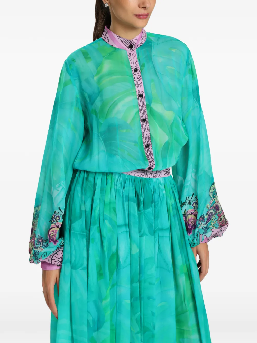 MIAU by Clara Rotescu floral-print maxi dress - Green