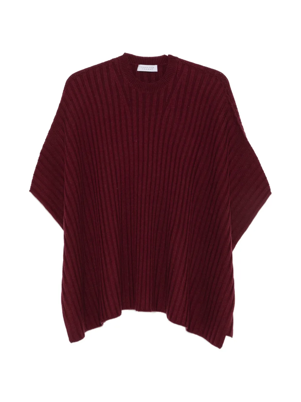 Gabriela Hearst Baron ribbed-knit poncho - Rot