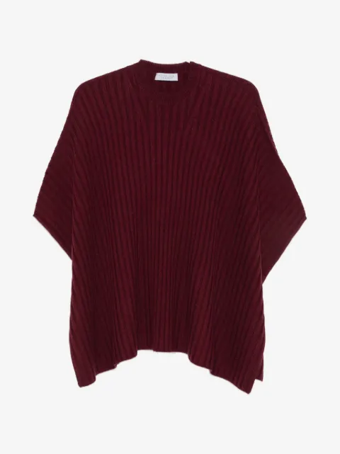 Gabriela Hearst poncho tejido de canalé Baron