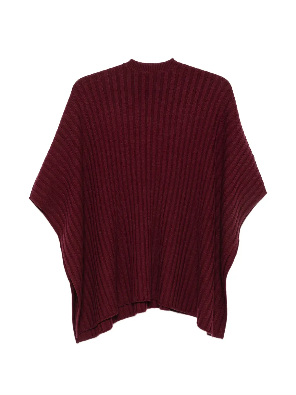 Gabriela Hearst Baron ribbed-knit poncho Rood