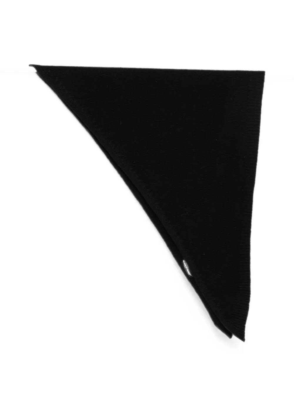 Róhe knitted triangular scarf - Nero