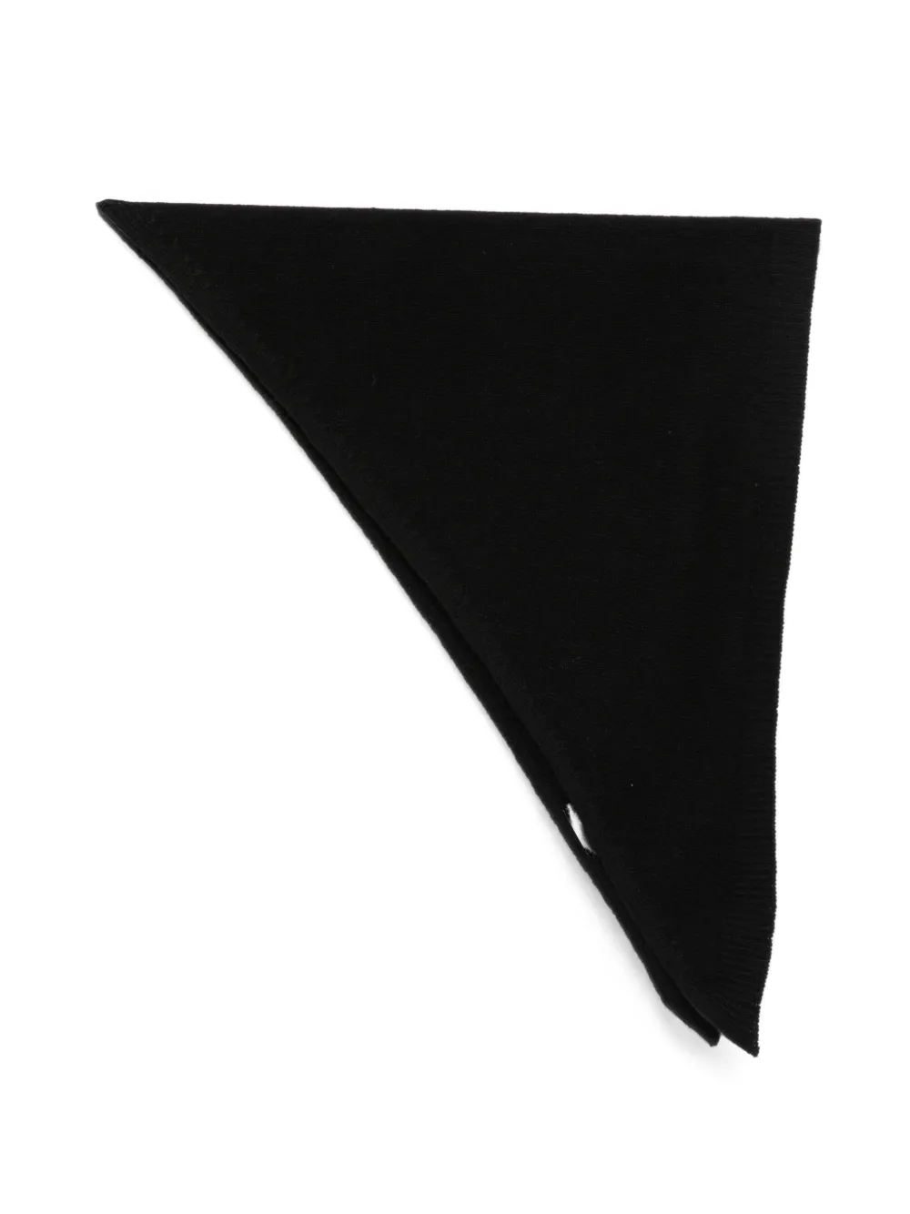 Róhe knitted triangular scarf - Nero