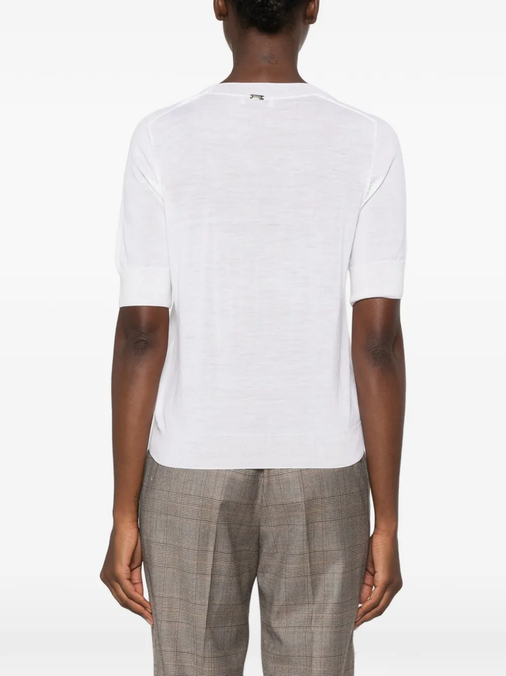 Herno Gebreid T-shirt Wit