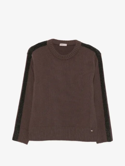 Herno contrast-stripe ribbed-trim sweater