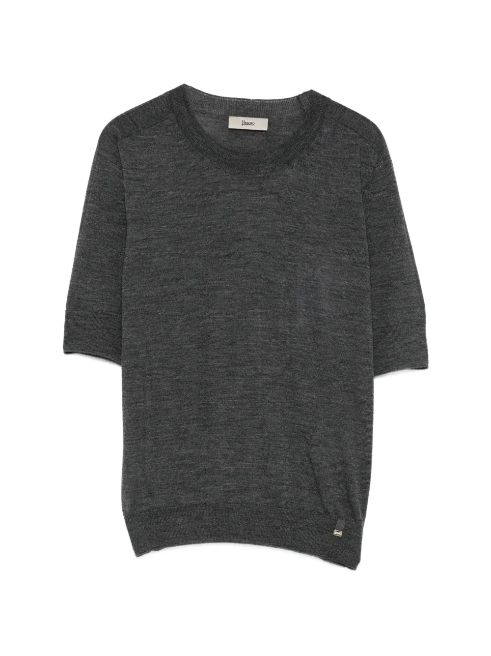 Herno Short-sleeve Crew-neck Sweater In Green