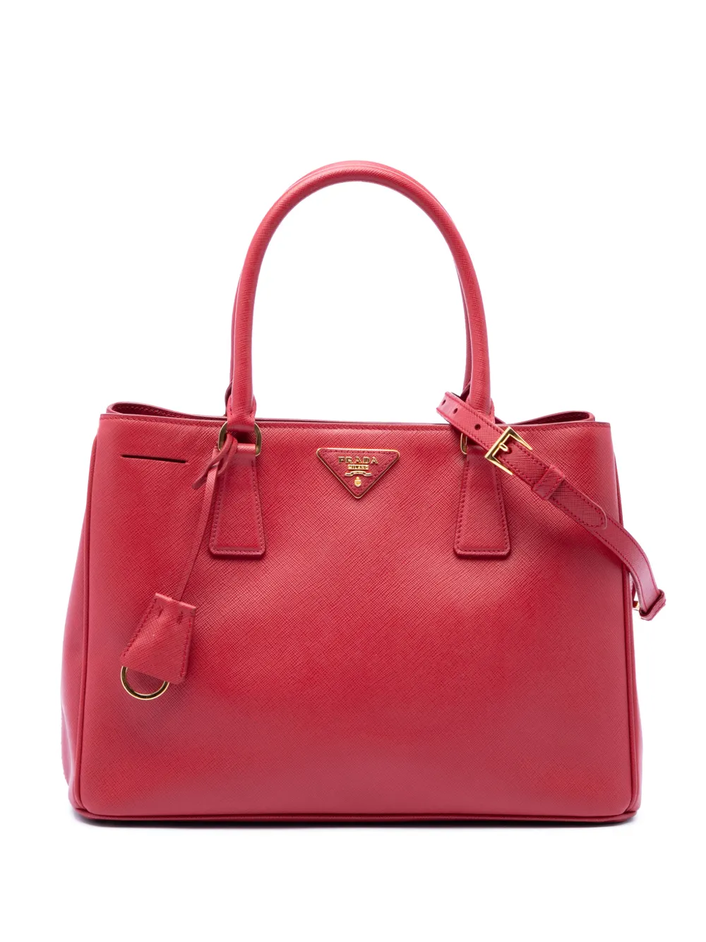 Prada Pre-Owned 2010-2026 Medium Saffiano Lux Galleria satchel - Rosso
