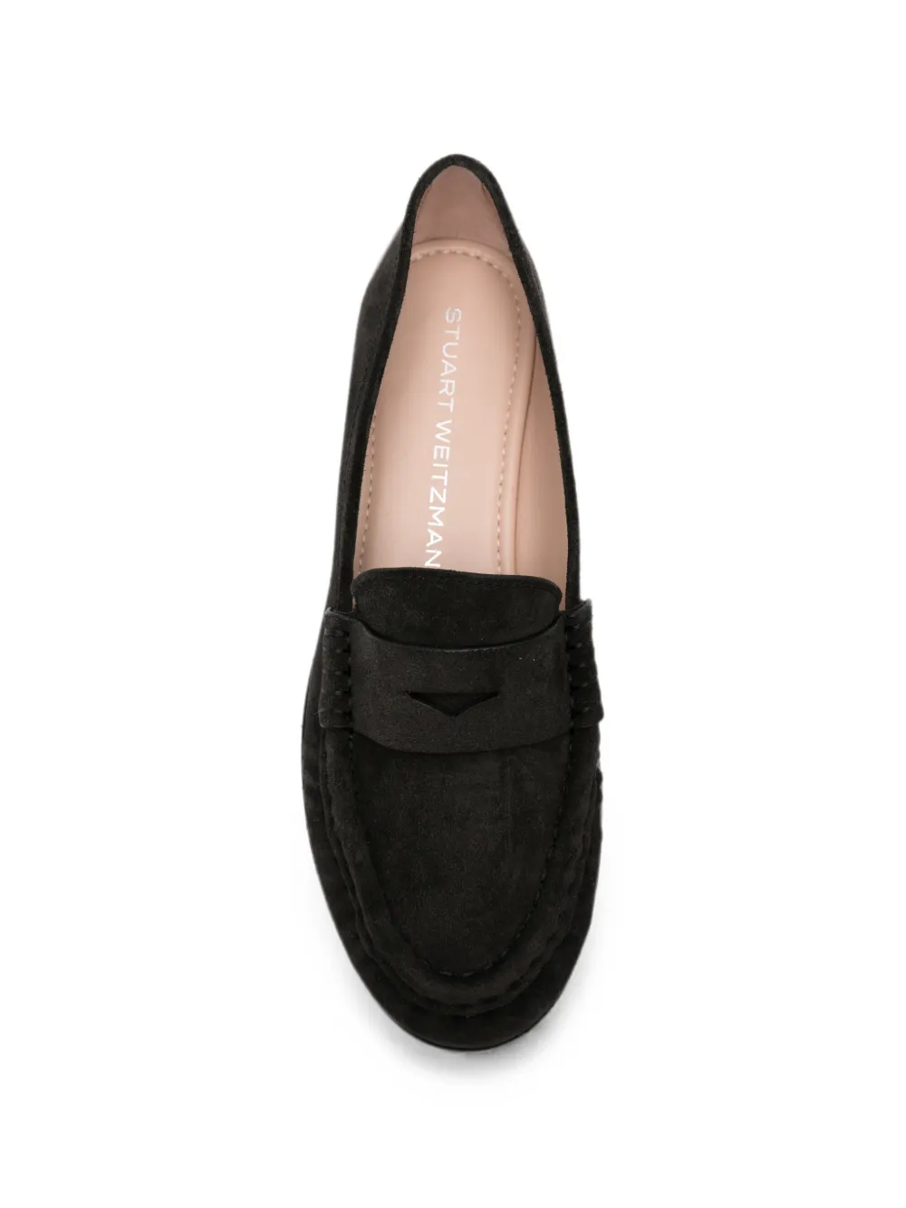 Stuart Weitzman suede slip-on loafers Zwart