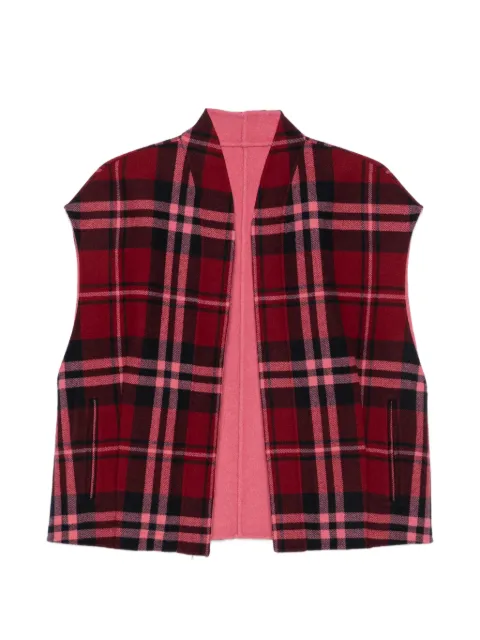 ALICIA AUDREY Regine check sleeveless reversible gilet