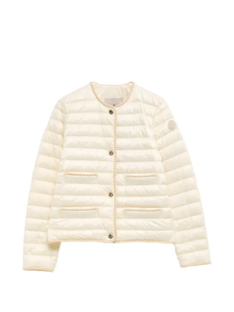 Moncler plumífero con ribete trenzado