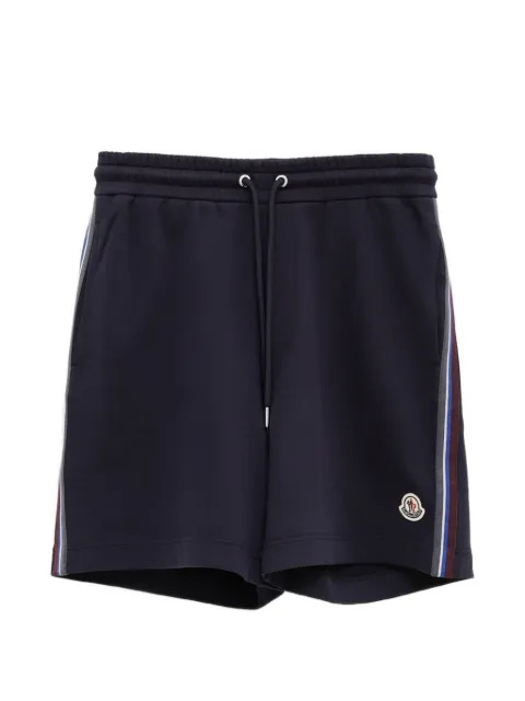 Moncler logo-patch side-stripe shorts