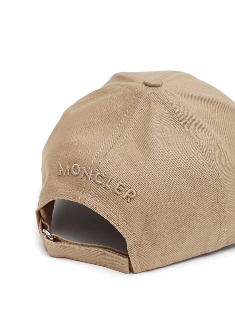 Moncler Honkbalpet met logopatch Beige