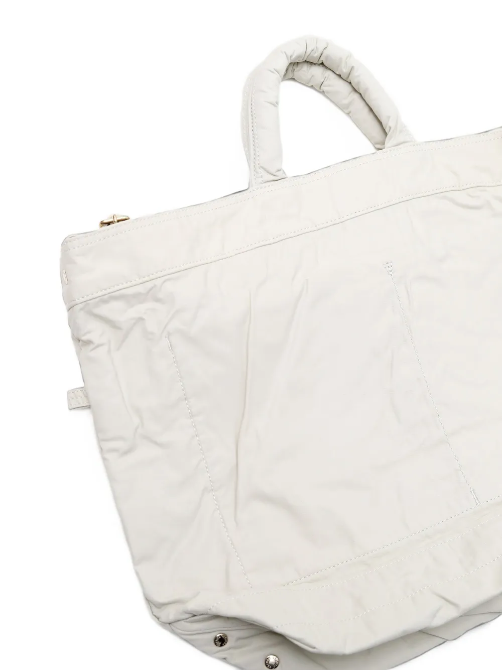 Porter-Yoshida & Co. 2way logo-patch tote bag Wit