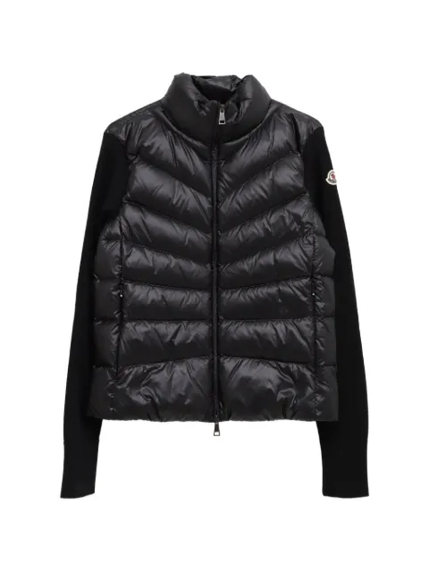 Moncler chamarra capitonada con mangas tejidas