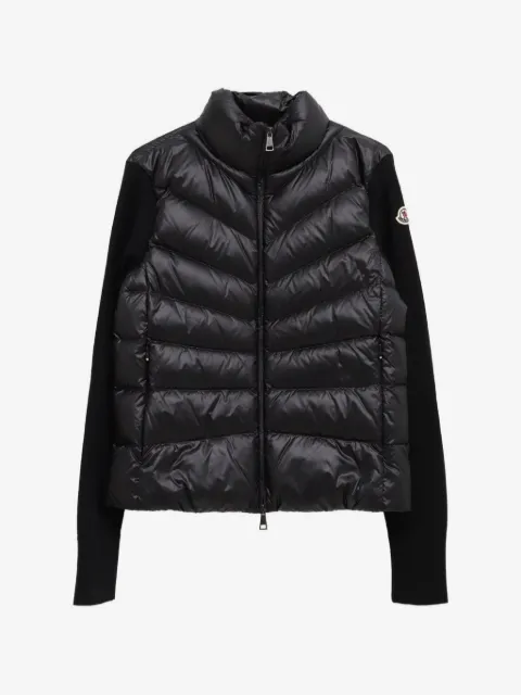 Moncler chamarra capitonada con mangas tejidas