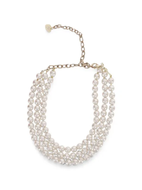 Lisa C triple-strand faux-pearl necklace