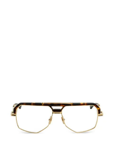 Dita Eyewear tortoiseshell-effect geometric-frame glasses
