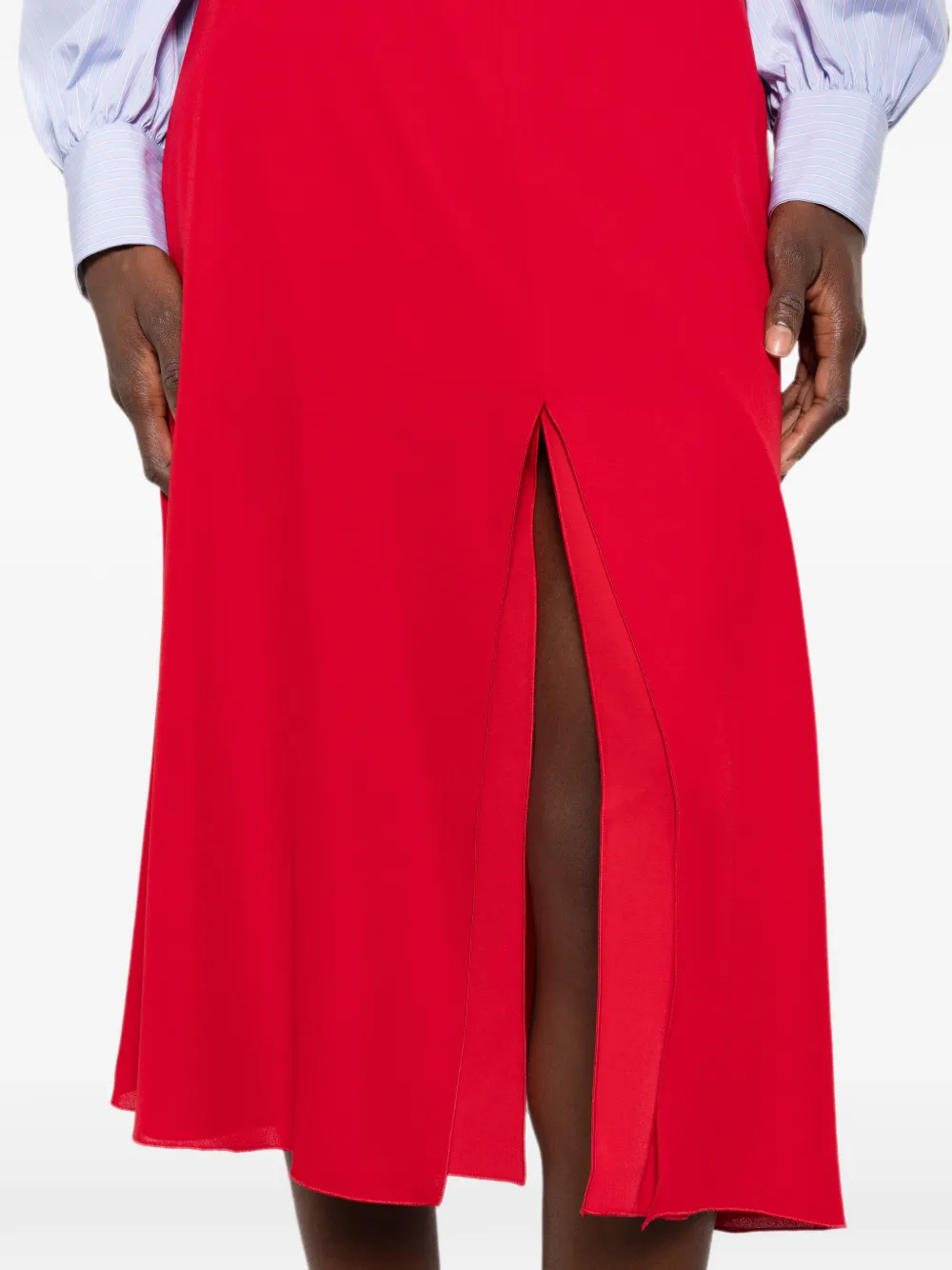 Valentino Garavani Midi-rok met split Rood