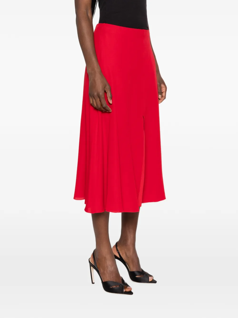 Valentino Garavani Midi-rok met split Rood